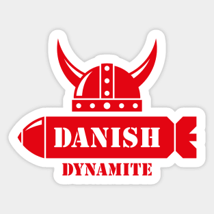 Danish Dynamite (Denmark / Football / Viking / Missile / Red) Sticker